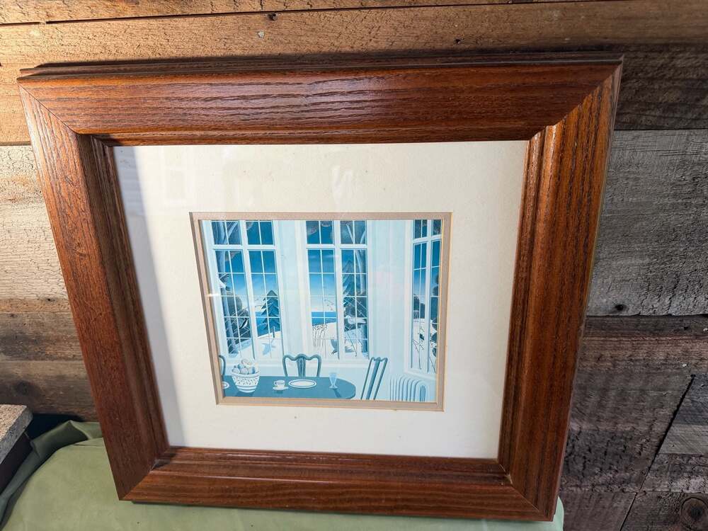Thomas McKnight "Winter Interior" framed